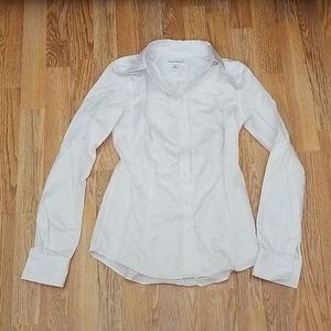White button down top